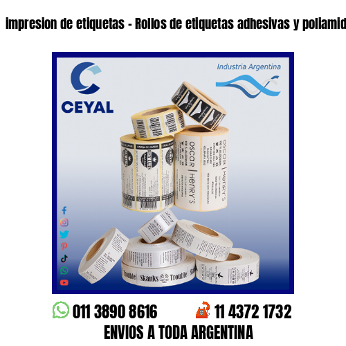 impresion de etiquetas – Rollos de etiquetas adhesivas y poliamida
