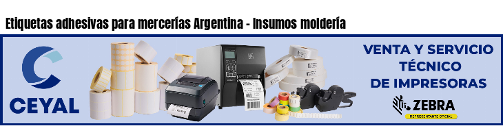 Etiquetas adhesivas para mercerías Argentina - Insumos moldería