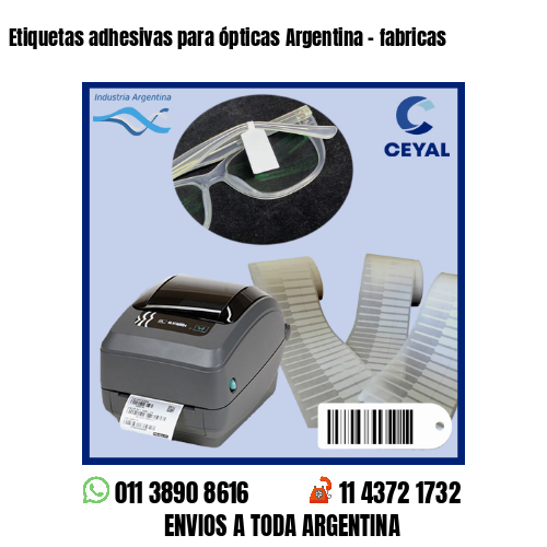 Etiquetas adhesivas para ópticas Argentina – fabricas