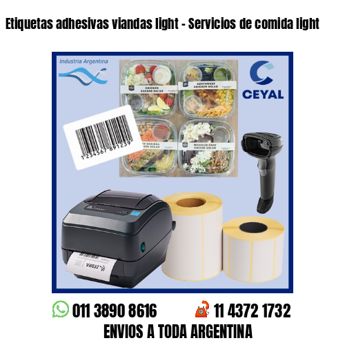 Etiquetas adhesivas viandas light – Servicios de comida light