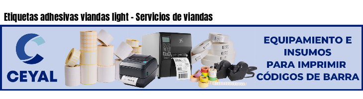 Etiquetas adhesivas viandas light - Servicios de viandas