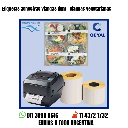 Etiquetas adhesivas viandas light – Viandas vegetarianas