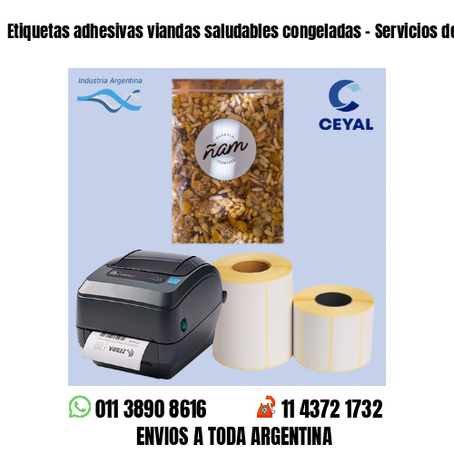Etiquetas adhesivas viandas saludables congeladas – Servicios de viandas