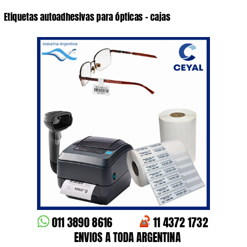 Etiquetas autoadhesivas para ópticas – cajas