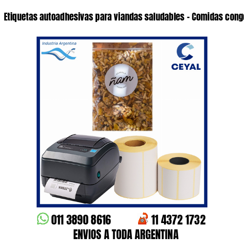 Etiquetas autoadhesivas para viandas saludables – Comidas congeladas