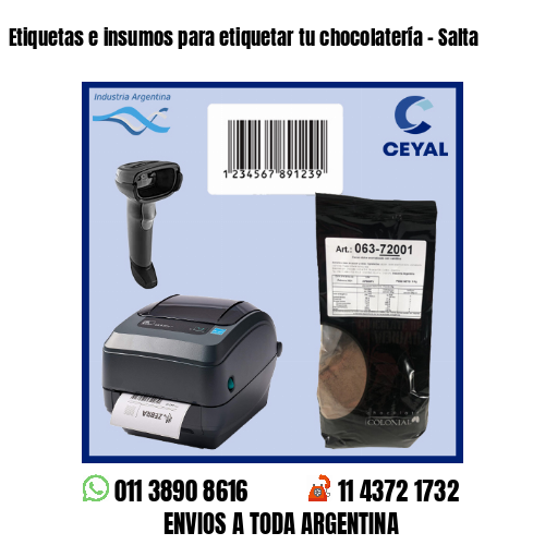Etiquetas e insumos para etiquetar tu chocolatería – Salta