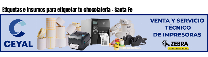 Etiquetas e insumos para etiquetar tu chocolatería - Santa Fe