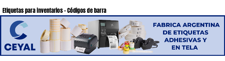 Etiquetas para inventarios - Códigos de barra