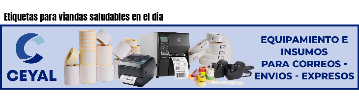Etiquetas para viandas saludables en el dia