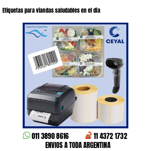Etiquetas para viandas saludables en el dia