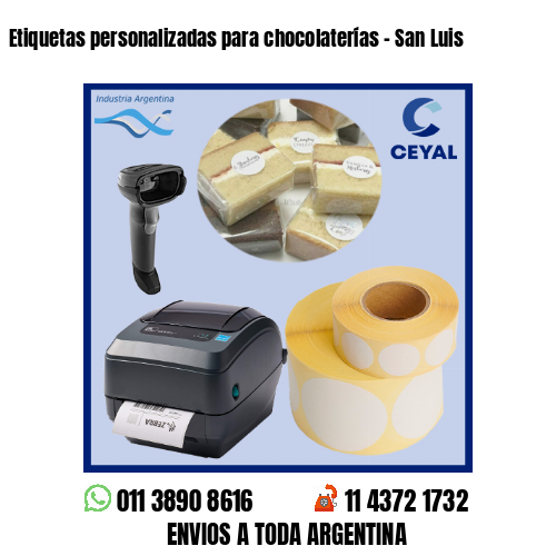 Etiquetas personalizadas para chocolaterías - San Luis