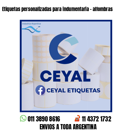 Etiquetas personalizadas para indumentaria - alfombras