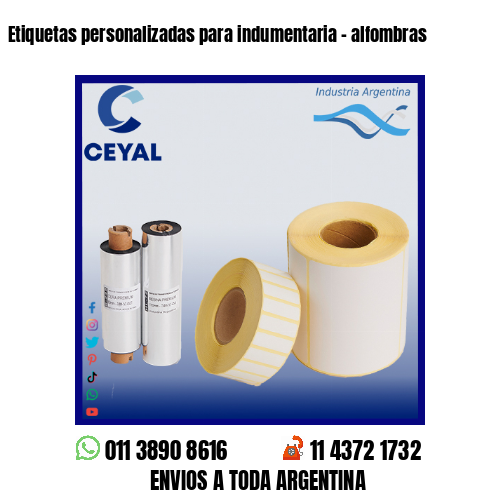 Etiquetas personalizadas para indumentaria – alfombras