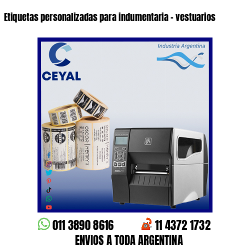 Etiquetas personalizadas para indumentaria – vestuarios