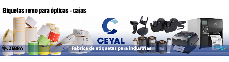 Etiquetas remo para ópticas - cajas