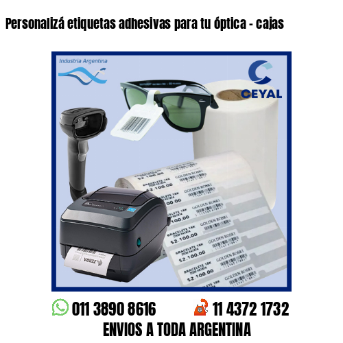Personalizá etiquetas adhesivas para tu óptica – cajas