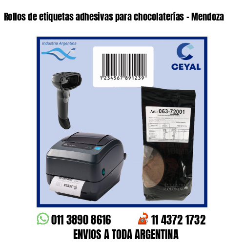 Rollos de etiquetas adhesivas para chocolaterías – Mendoza
