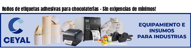 Rollos de etiquetas adhesivas para chocolaterías - Sin exigencias de mínimos!