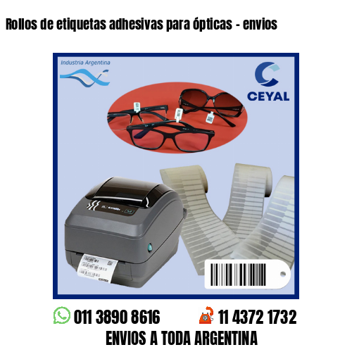 Rollos de etiquetas adhesivas para ópticas – envios