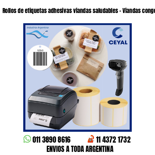 Rollos de etiquetas adhesivas viandas saludables – Viandas congeladas