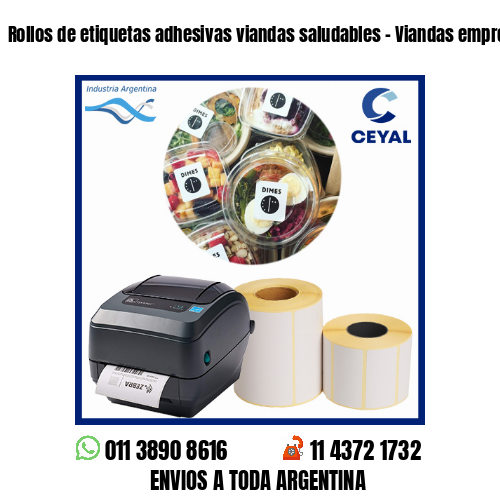Rollos de etiquetas adhesivas viandas saludables – Viandas empresariales