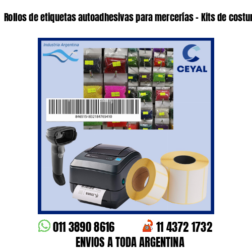 Rollos de etiquetas autoadhesivas para mercerías – Kits de costura