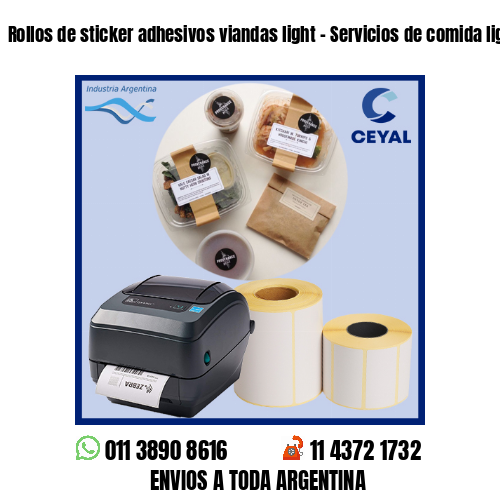 Rollos de sticker adhesivos viandas light – Servicios de comida light