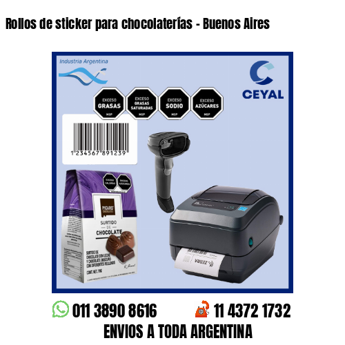 Rollos de sticker para chocolaterías – Buenos Aires