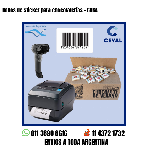 Rollos de sticker para chocolaterías - CABA