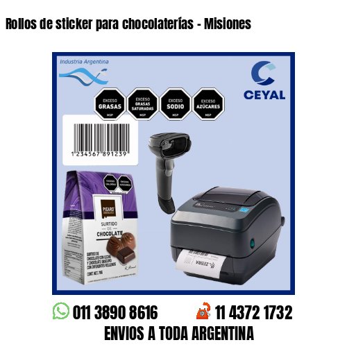 Rollos de sticker para chocolaterías – Misiones