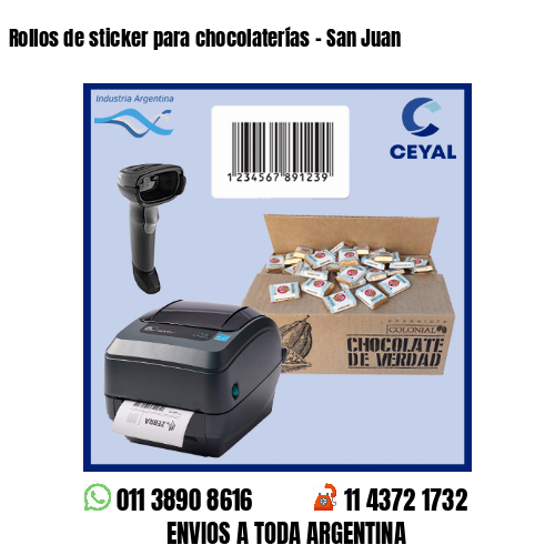 Rollos de sticker para chocolaterías – San Juan