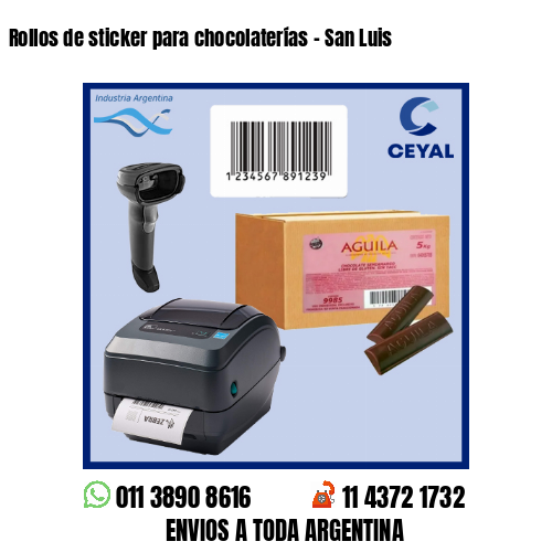 Rollos de sticker para chocolaterías – San Luis