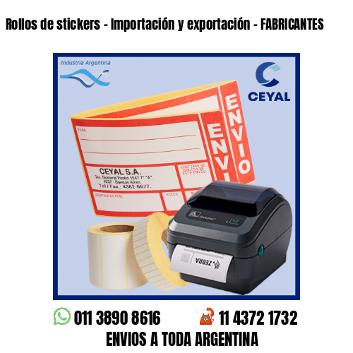 Rollos de stickers – Importación y exportación – FABRICANTES