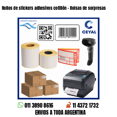 Rollos de stickers adhesivos cotillón – Bolsas de sorpresas