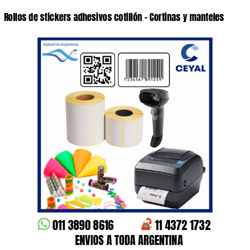 Rollos de stickers adhesivos cotillón – Cortinas y manteles
