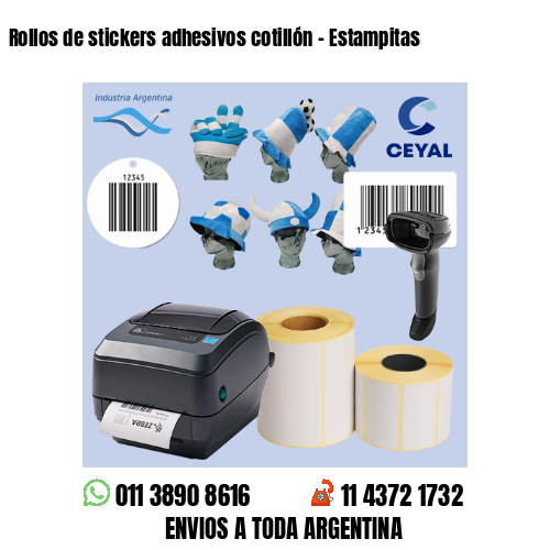 Rollos de stickers adhesivos cotillón – Estampitas