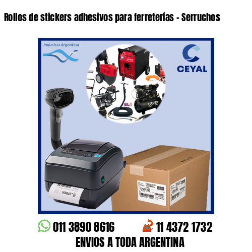 Rollos de stickers adhesivos para ferreterías – Serruchos