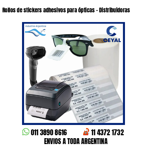 Rollos de stickers adhesivos para ópticas – Distribuidoras