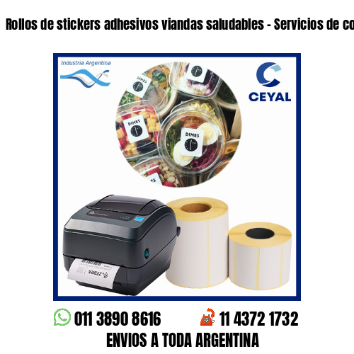 Rollos de stickers adhesivos viandas saludables – Servicios de comida light