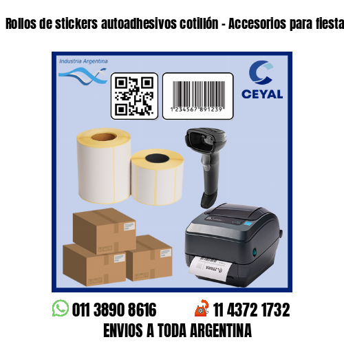 Rollos de stickers autoadhesivos cotillón – Accesorios para fiestas temáticas