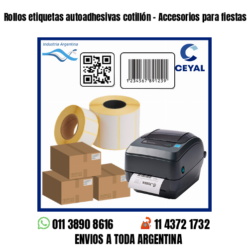 Rollos etiquetas autoadhesivas cotillón – Accesorios para fiestas temáticas