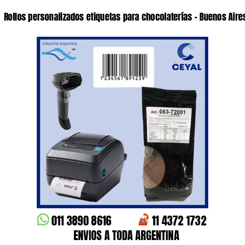 Rollos personalizados etiquetas para chocolaterías – Buenos Aires