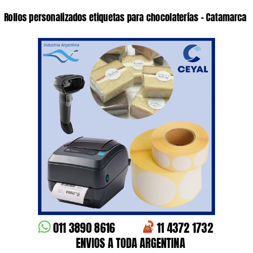 Rollos personalizados etiquetas para chocolaterías - Catamarca