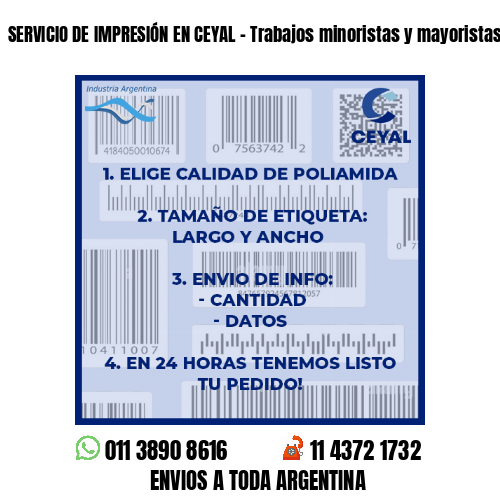 SERVICIO DE IMPRESIÓN EN CEYAL – Trabajos minoristas y mayoristas