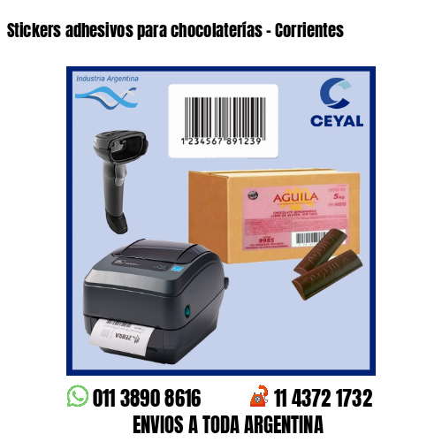 Stickers adhesivos para chocolaterías – Corrientes