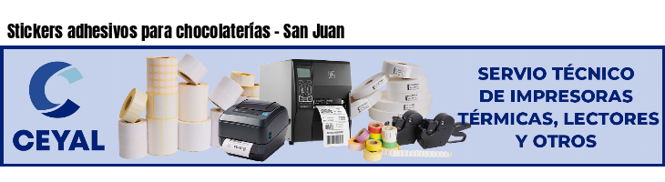 Stickers adhesivos para chocolaterías - San Juan