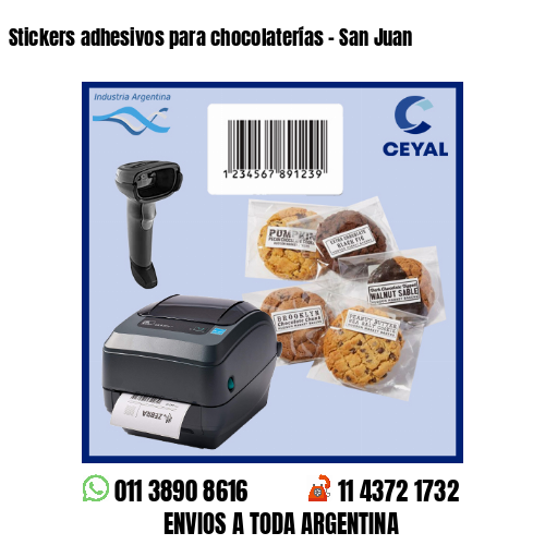 Stickers adhesivos para chocolaterías – San Juan