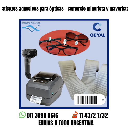 Stickers adhesivos para ópticas – Comercio minorista y mayorista