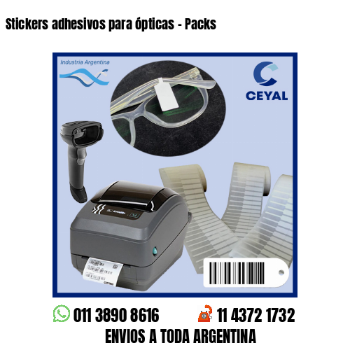 Stickers adhesivos para ópticas – Packs