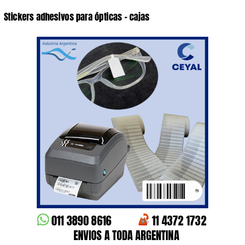 Stickers adhesivos para ópticas – cajas